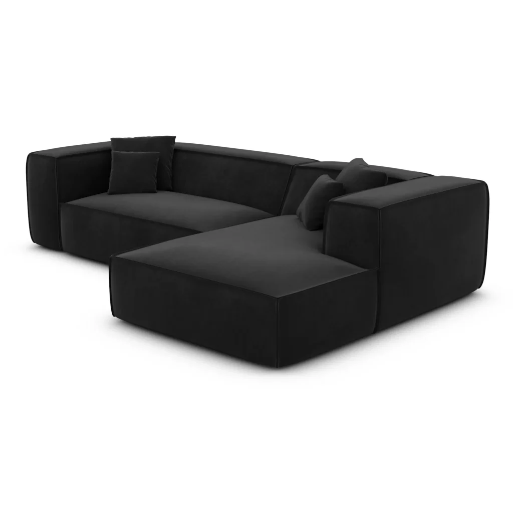 Samtstoff L-Form Sofa Arelia