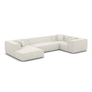Bouclé U-Form XL Wohnlandschaft Arelia