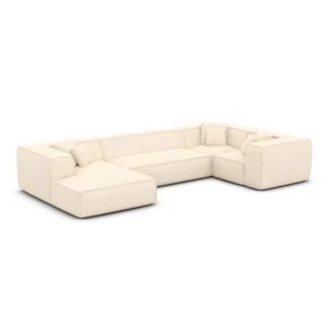 Strukturstoff U-Form XL Wohnlandschaft Arelia