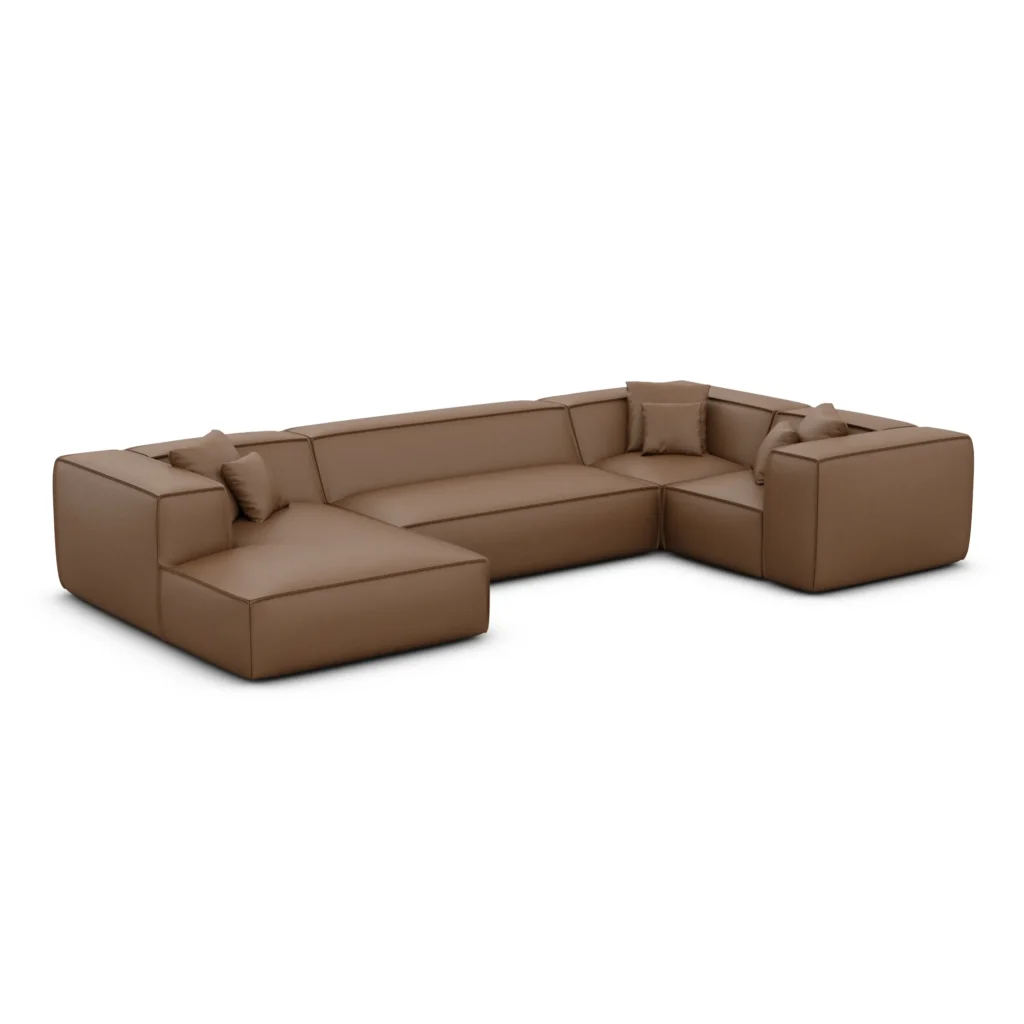 Echtleder U-Form XL Wohnlandschaft Arelia