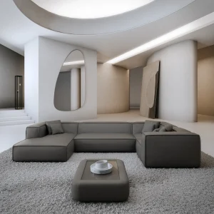 Kunstleder U-Form XL Wohnlandschaft Arelia