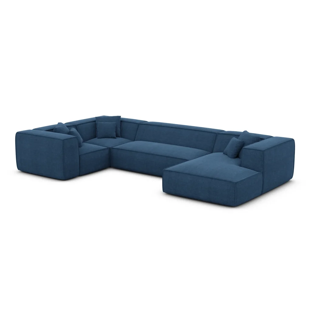Strukturstoff U-Form XL Wohnlandschaft Arelia