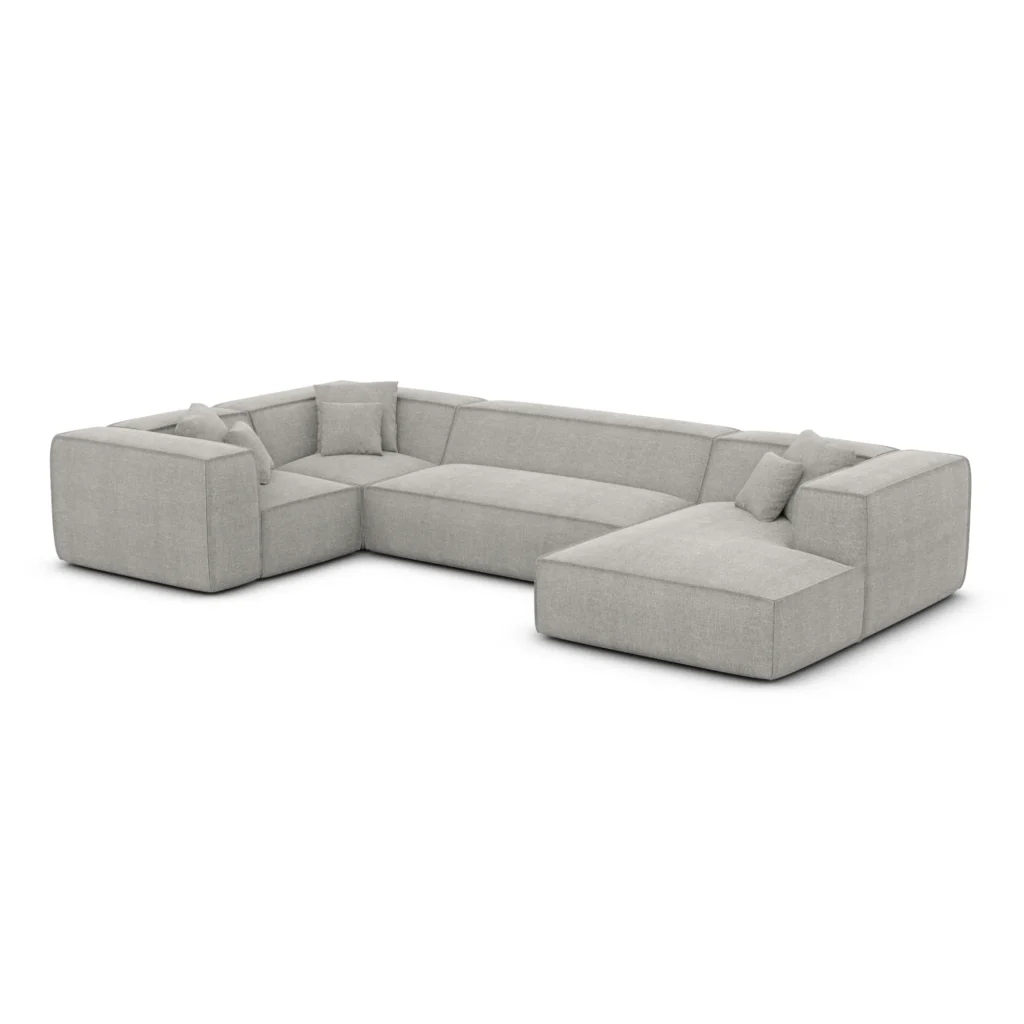 Strukturstoff U-Form XL Wohnlandschaft Arelia
