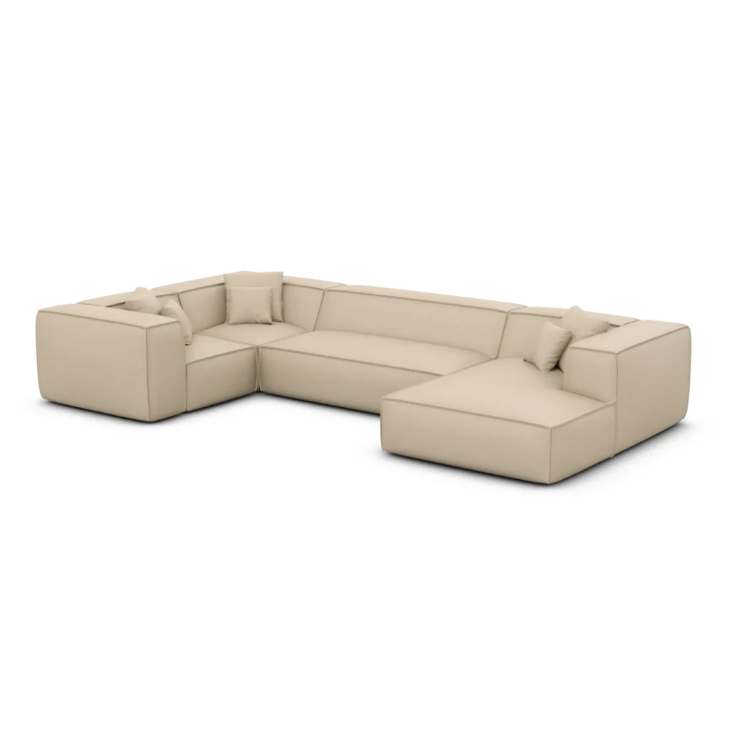 Echtleder U-Form XL Wohnlandschaft Arelia