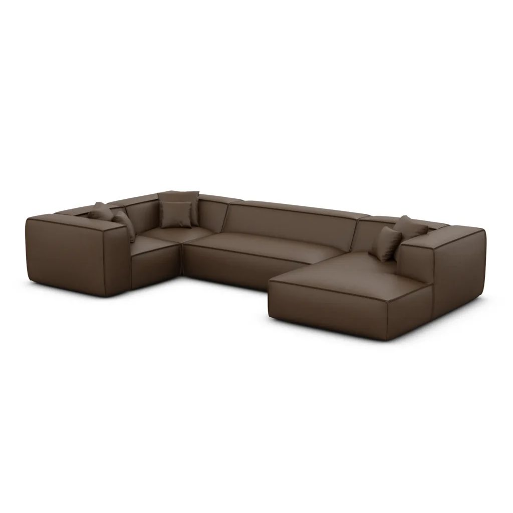 Echtleder U-Form XL Wohnlandschaft Arelia