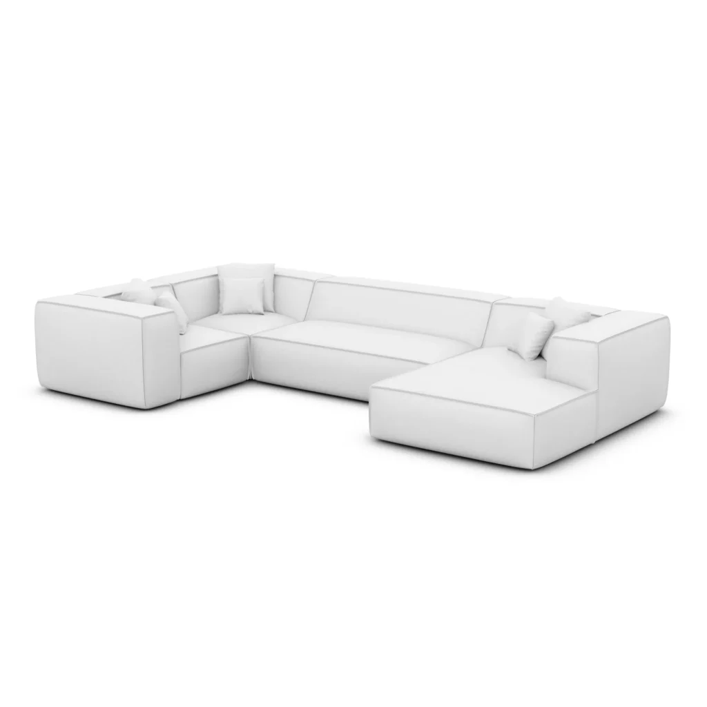Kunstleder U-Form XL Wohnlandschaft Arelia