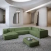 Strukturstoff U-Form XXL Wohnlandschaft Arelia