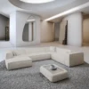 Strukturstoff U-Form XXL Wohnlandschaft Arelia