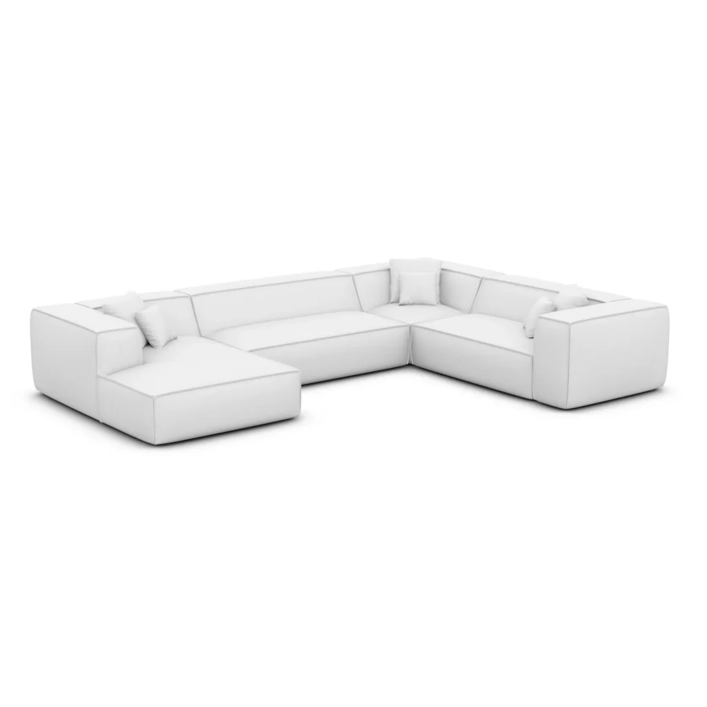 Echtleder U-Form XXL Wohnlandschaft Arelia