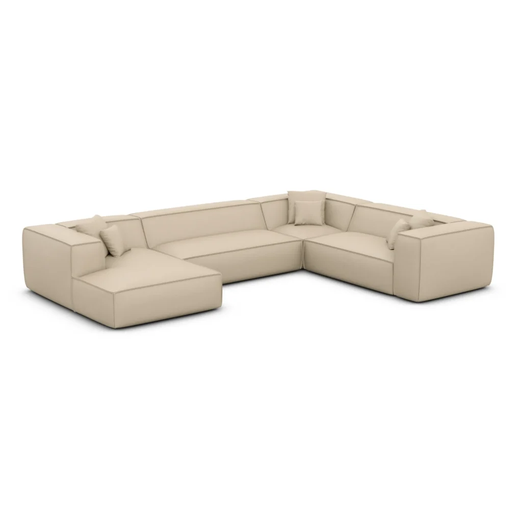 Kunstleder U-Form XXL Wohnlandschaft Arelia
