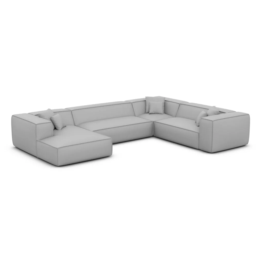 Kunstleder U-Form XXL Wohnlandschaft Arelia