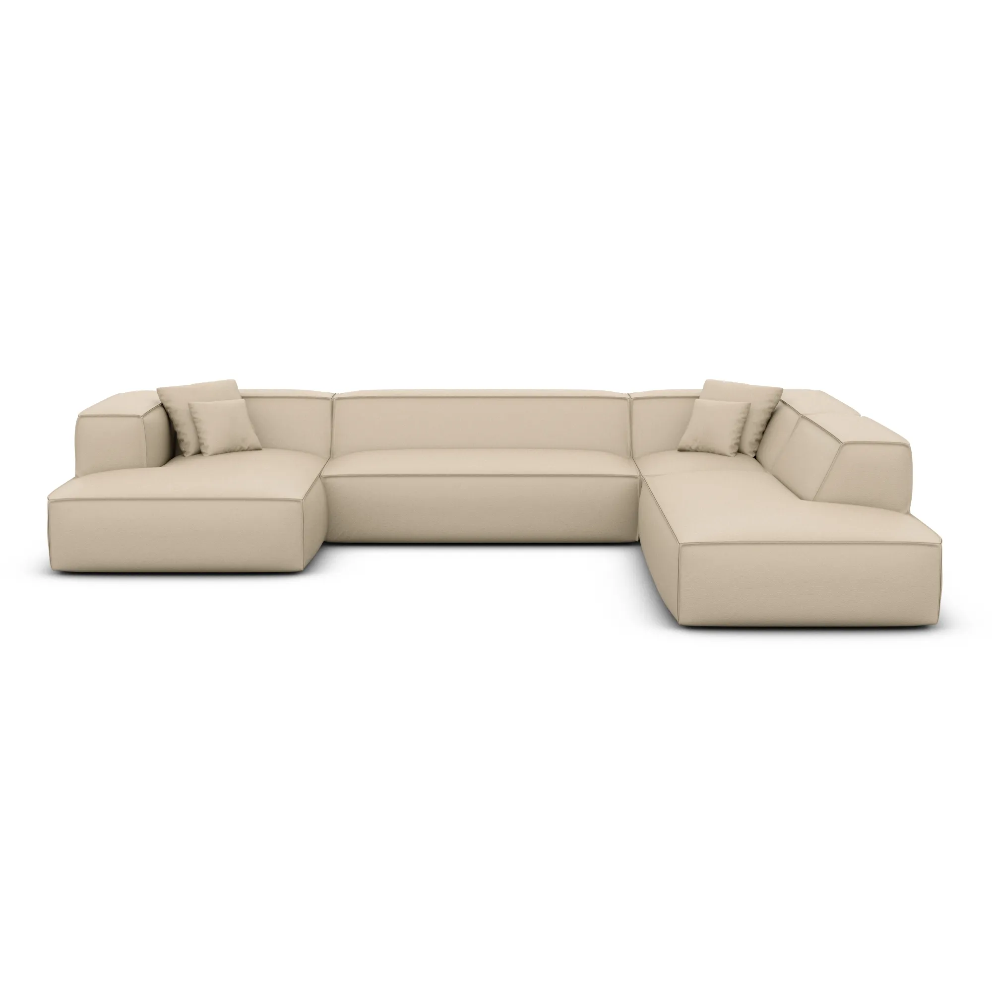 Echtleder U-Form XXL Lounge Wohnlandschaft Arelia