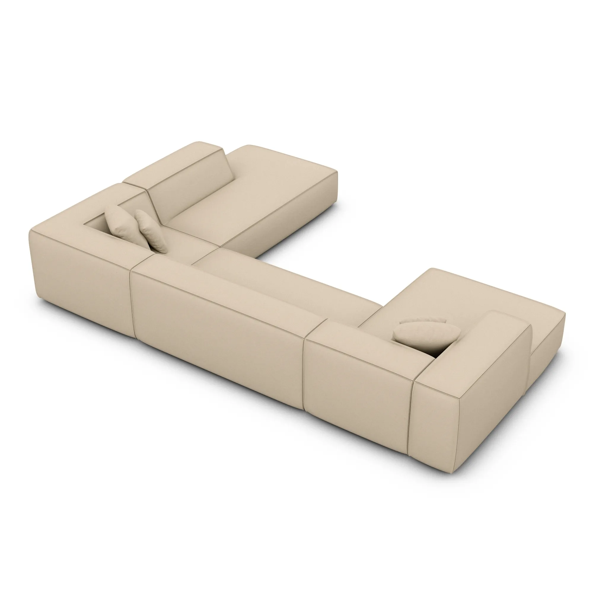 Echtleder U-Form XXL Lounge Wohnlandschaft Arelia