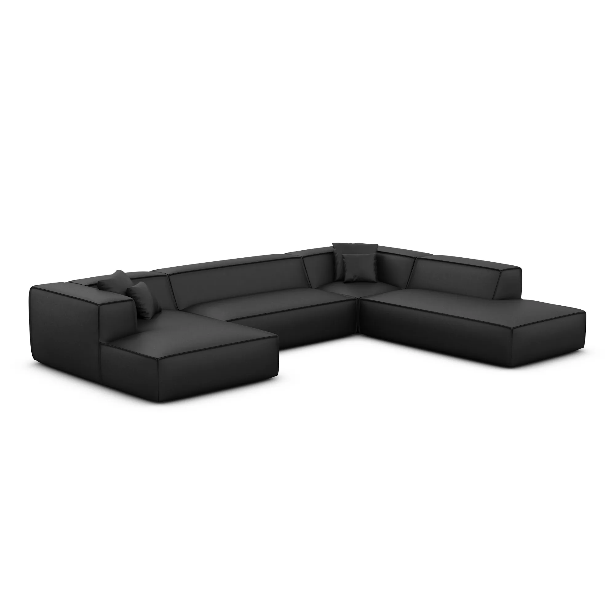 Echtleder U-Form XXL Lounge Wohnlandschaft Arelia