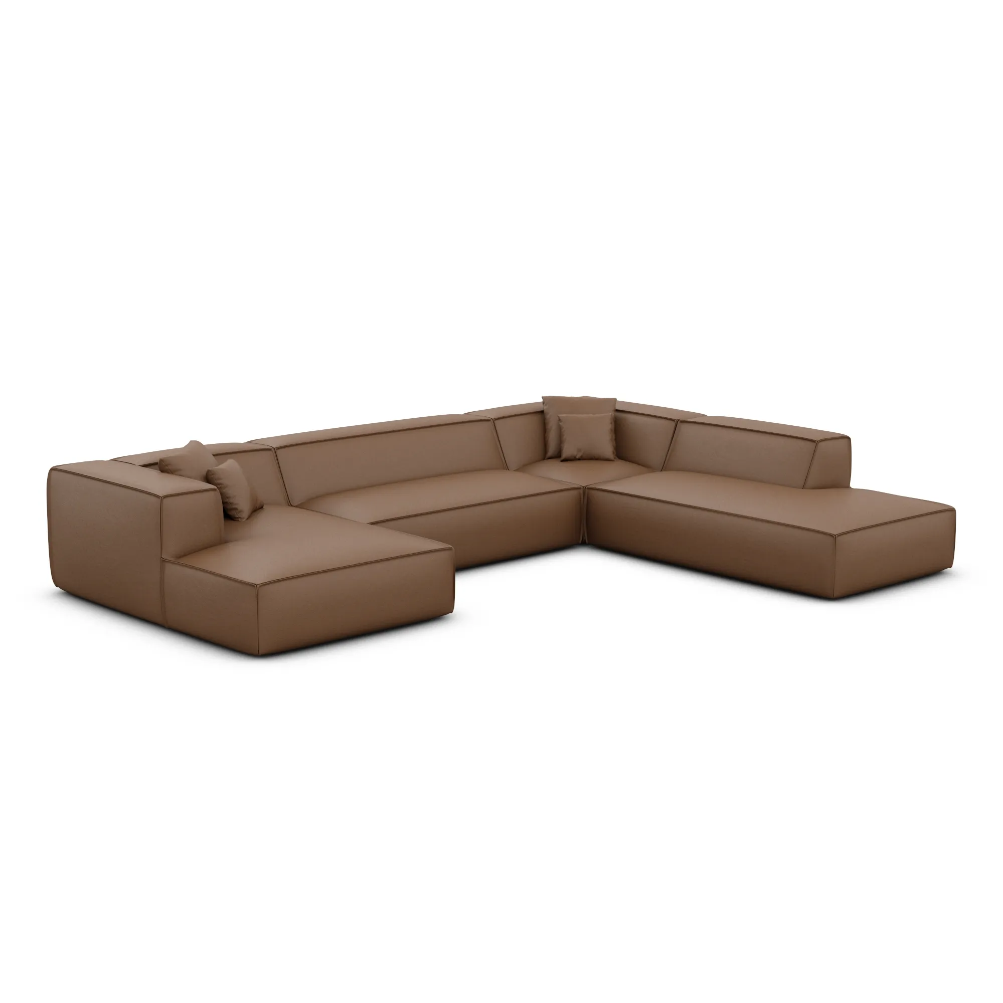 Echtleder U-Form XXL Lounge Wohnlandschaft Arelia