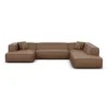 Echtleder U-Form XXL Lounge Wohnlandschaft Arelia