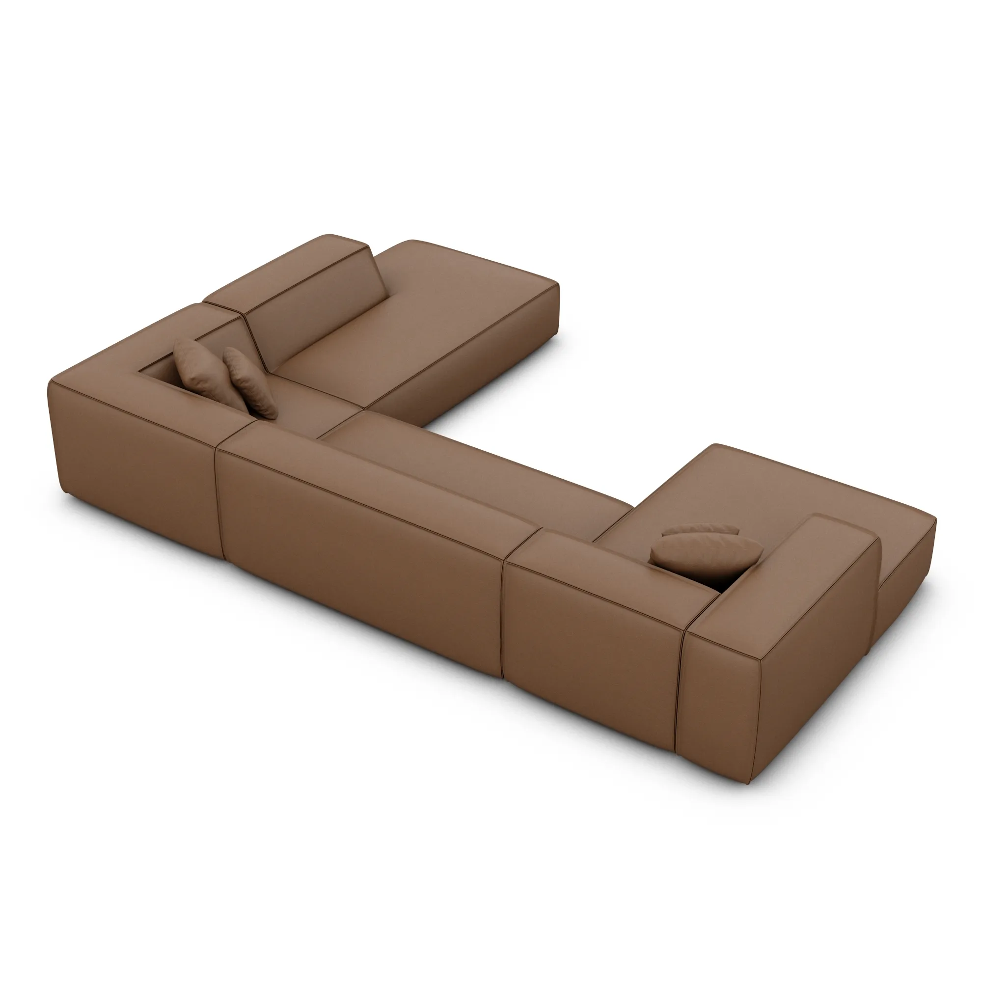 Echtleder U-Form XXL Lounge Wohnlandschaft Arelia