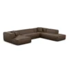 Echtleder U-Form XXL Lounge Wohnlandschaft Arelia