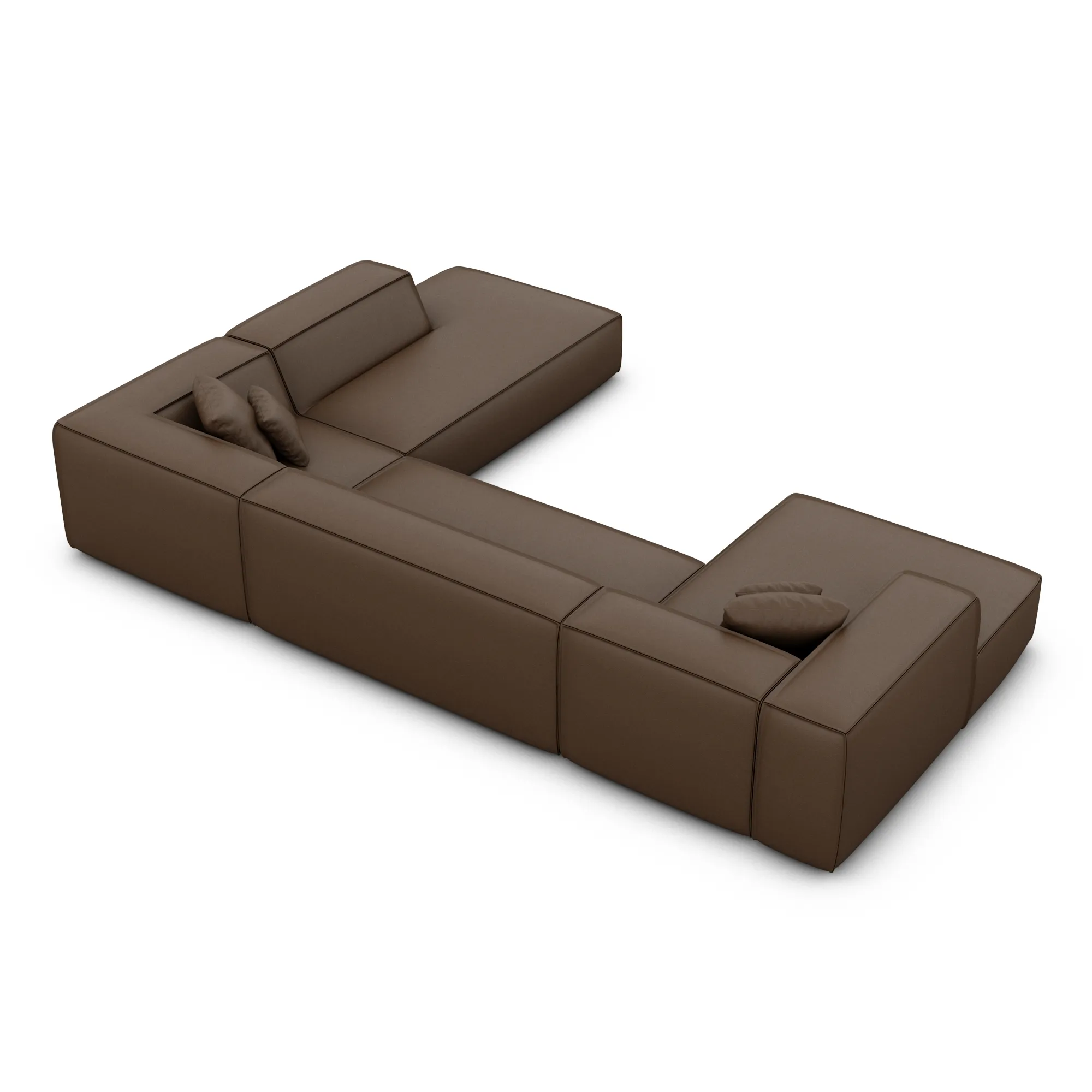 Echtleder U-Form XXL Lounge Wohnlandschaft Arelia