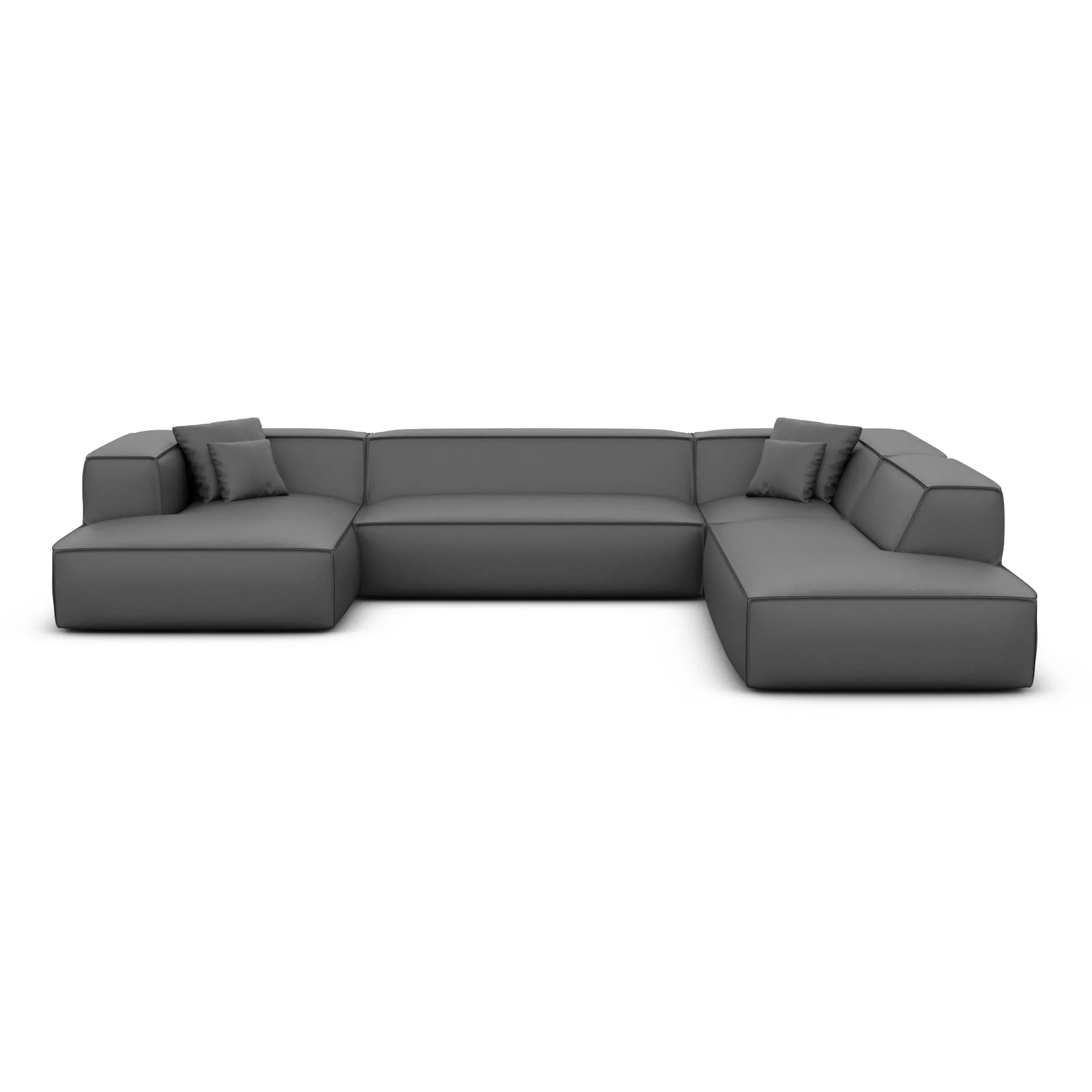 Echtleder U-Form XXL Lounge Wohnlandschaft Arelia