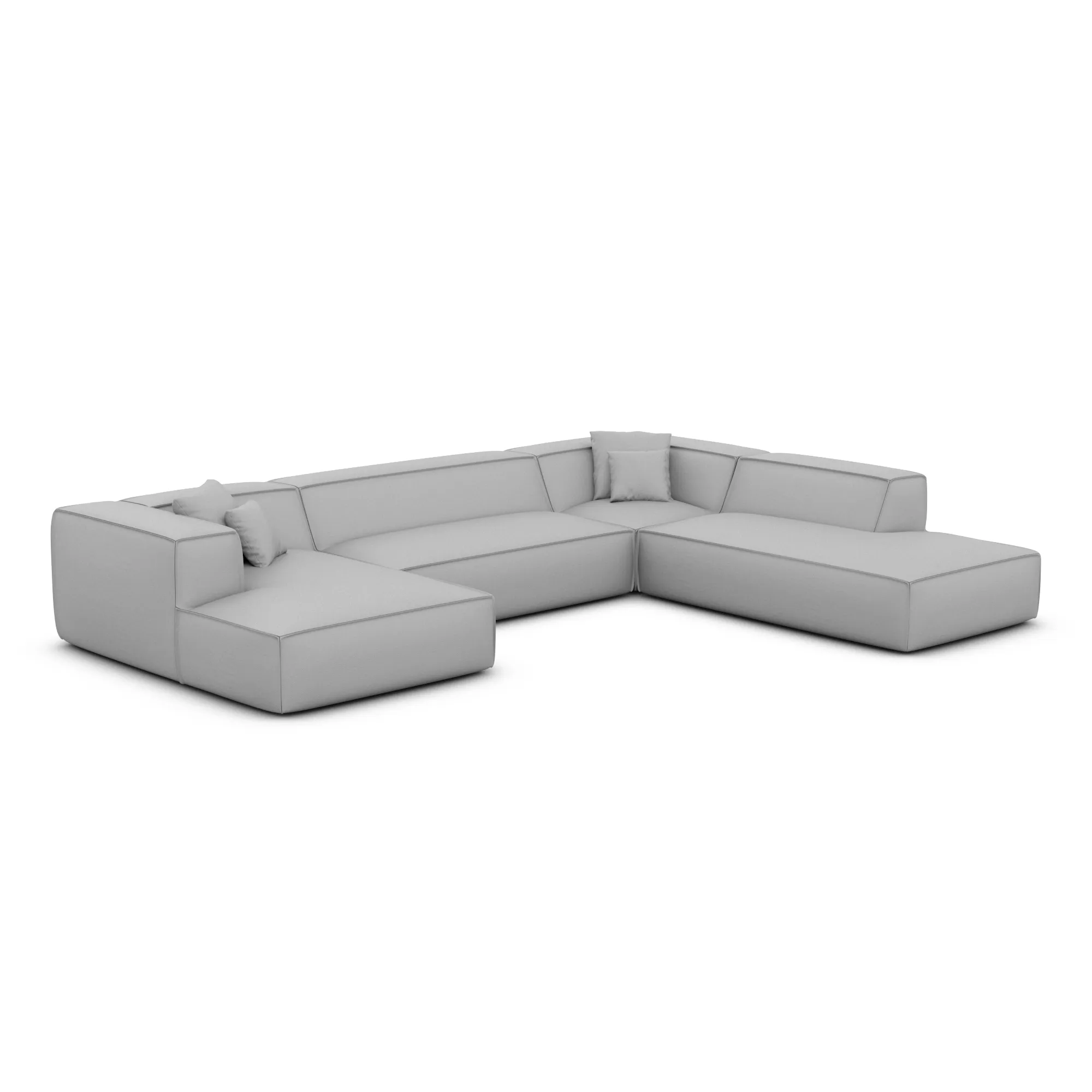 Echtleder U-Form XXL Lounge Wohnlandschaft Arelia