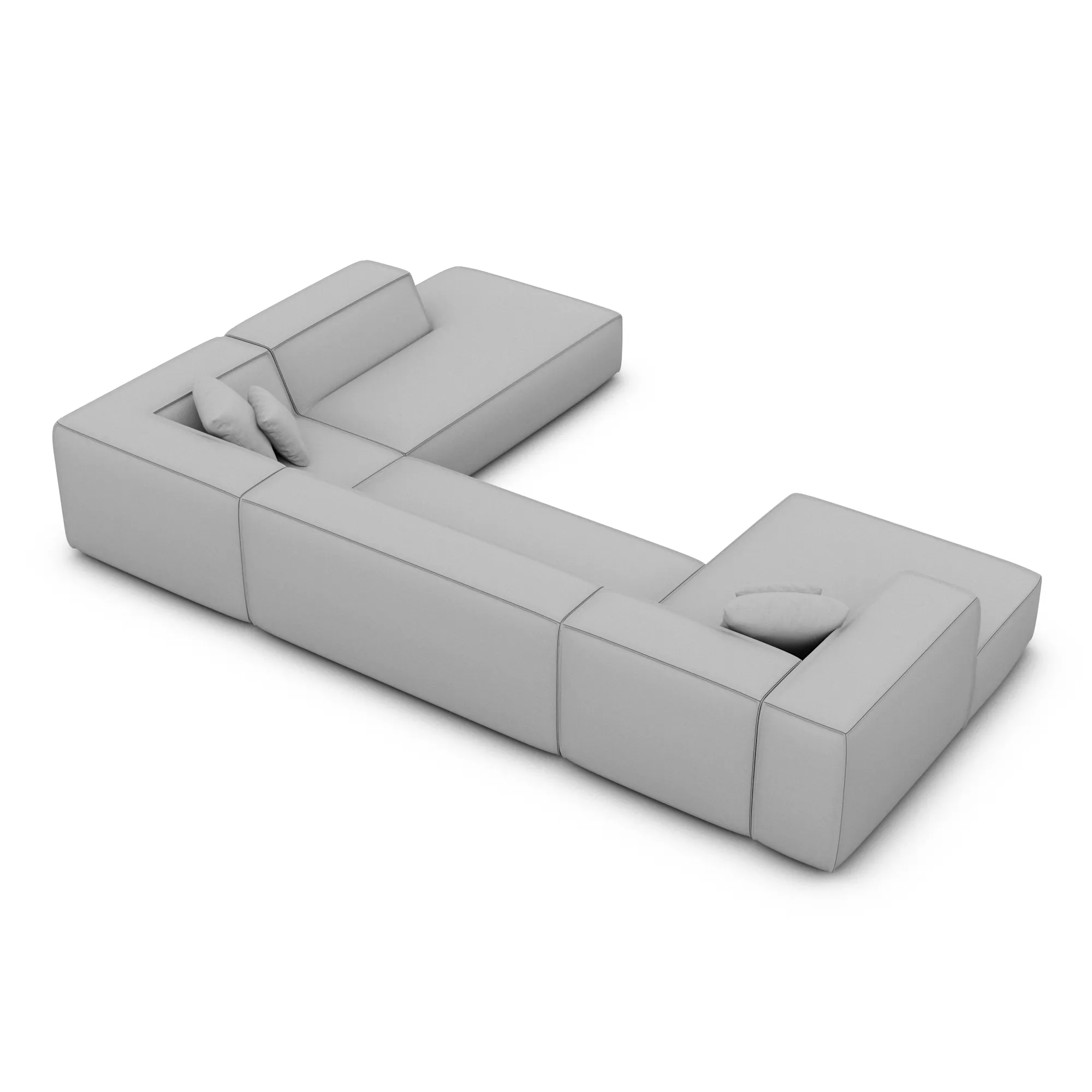 Echtleder U-Form XXL Lounge Wohnlandschaft Arelia
