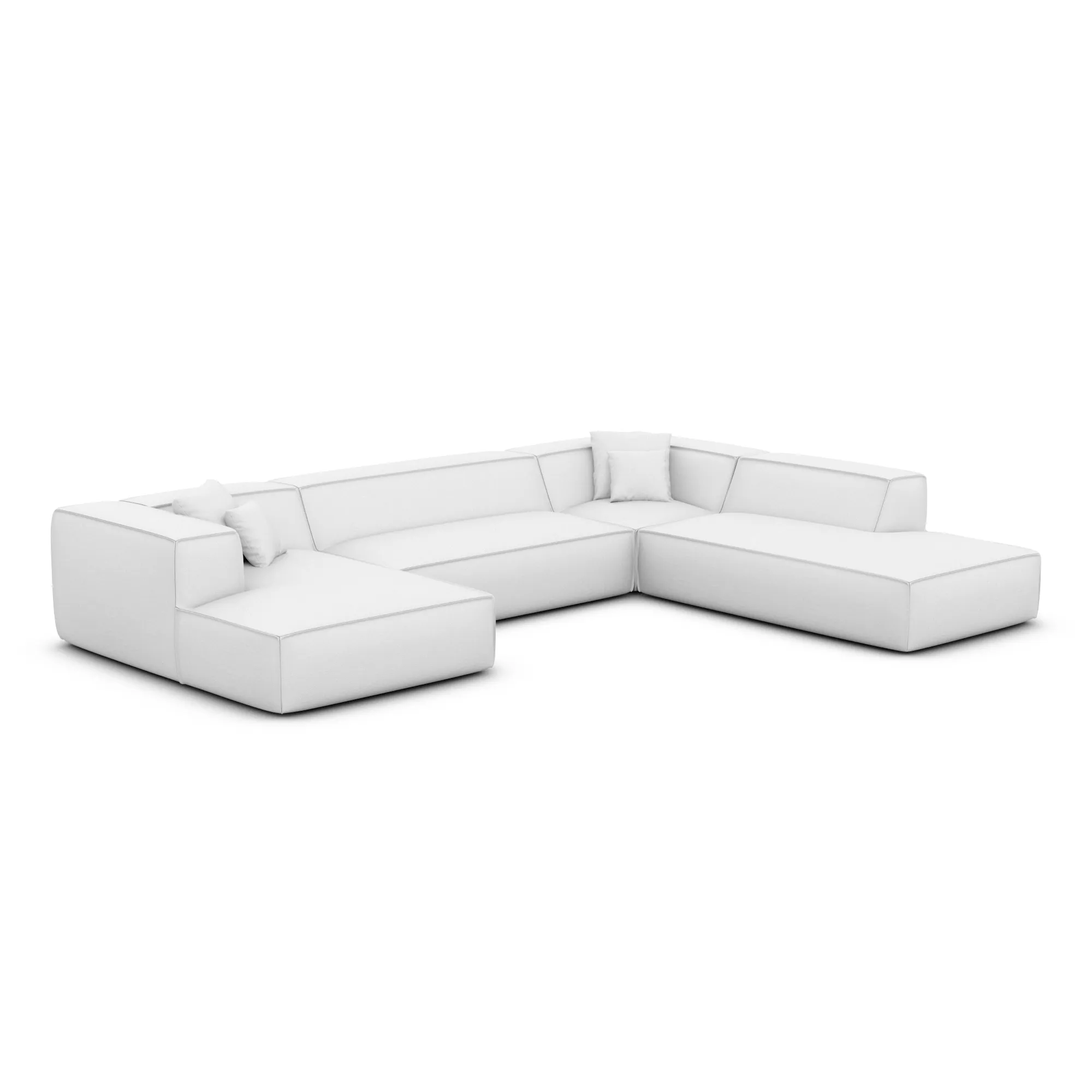 Echtleder U-Form XXL Lounge Wohnlandschaft Arelia