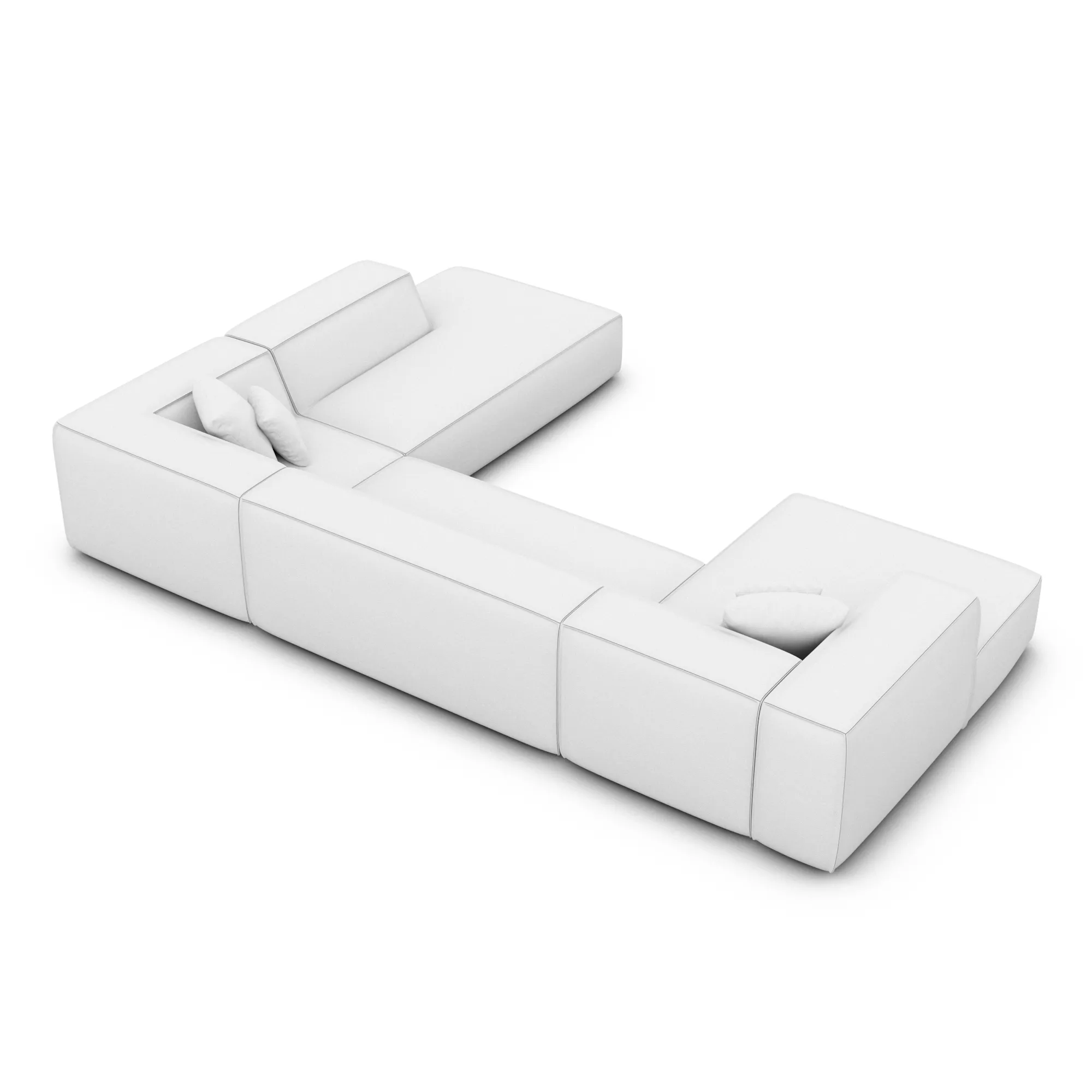 Echtleder U-Form XXL Lounge Wohnlandschaft Arelia