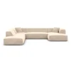 Samtstoff U-Form XXL Lounge Wohnlandschaft Arelia