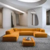 Samtstoff U-Form XXL Lounge Wohnlandschaft Arelia
