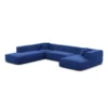 Samtstoff U-Form XXL Lounge Wohnlandschaft Arelia