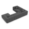 Strukturstoff U-Form XXL Wohnlandschaft Arelia