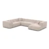 Strukturstoff U-Form XXL Wohnlandschaft Arelia