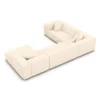 Strukturstoff U-Form XXL Wohnlandschaft Arelia
