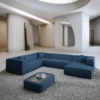 Strukturstoff U-Form XXL Wohnlandschaft Arelia