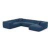 Strukturstoff U-Form XXL Wohnlandschaft Arelia