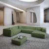 Strukturstoff U-Form XXL Wohnlandschaft Arelia