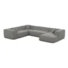 Strukturstoff U-Form XXL Wohnlandschaft Arelia