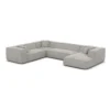 Strukturstoff U-Form XXL Wohnlandschaft Arelia