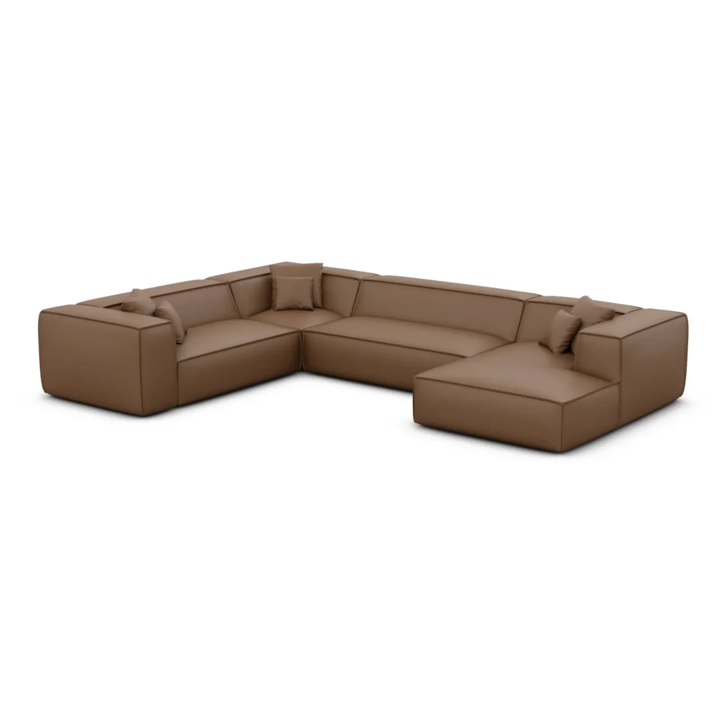 Echtleder U-Form XXL Wohnlandschaft Arelia