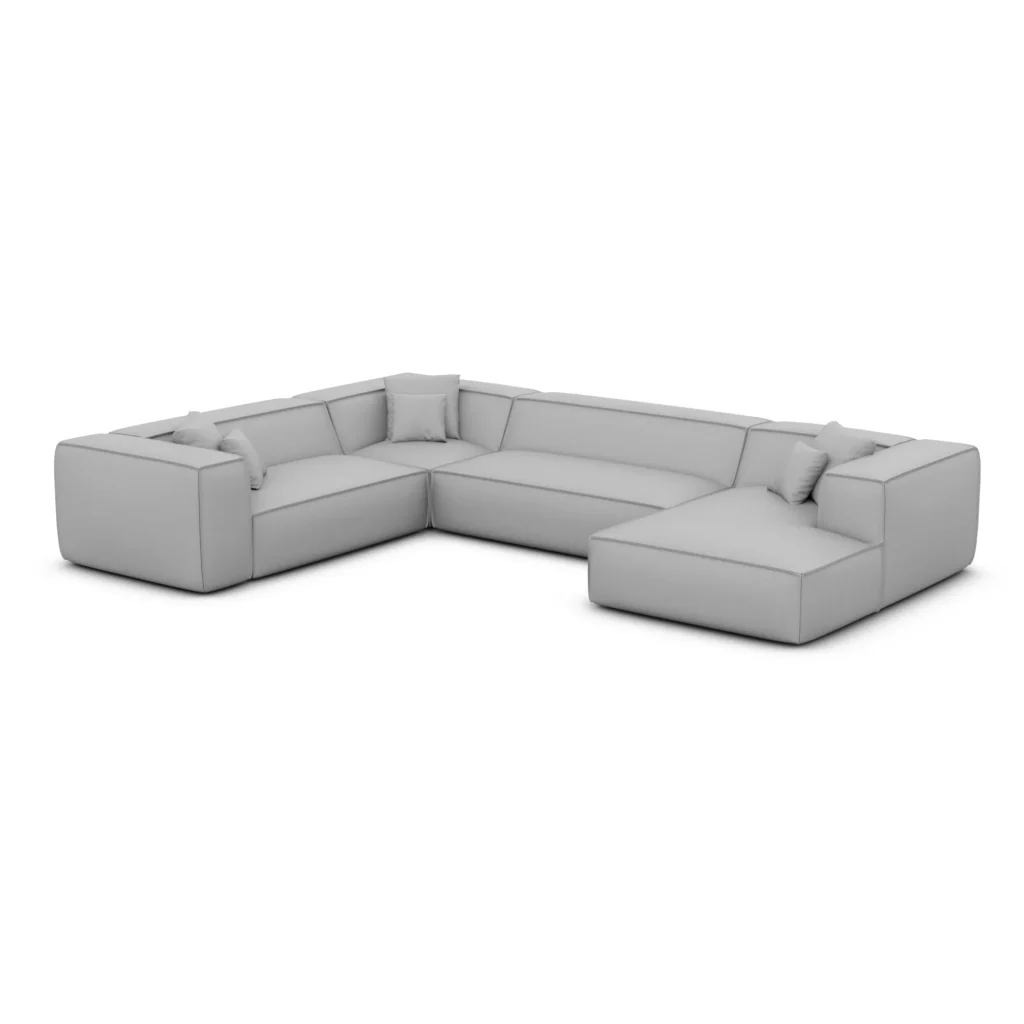 Echtleder U-Form XXL Wohnlandschaft Arelia