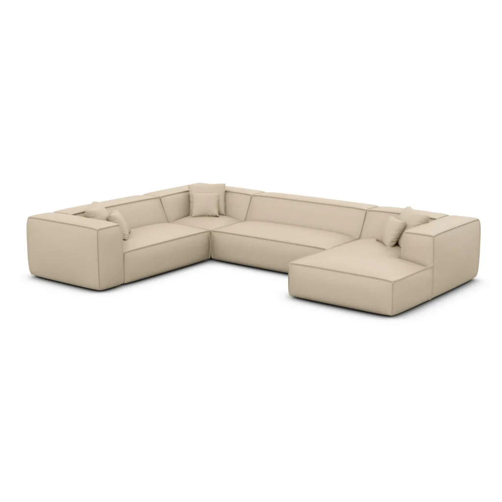 Kunstleder U-Form XXL Wohnlandschaft Arelia