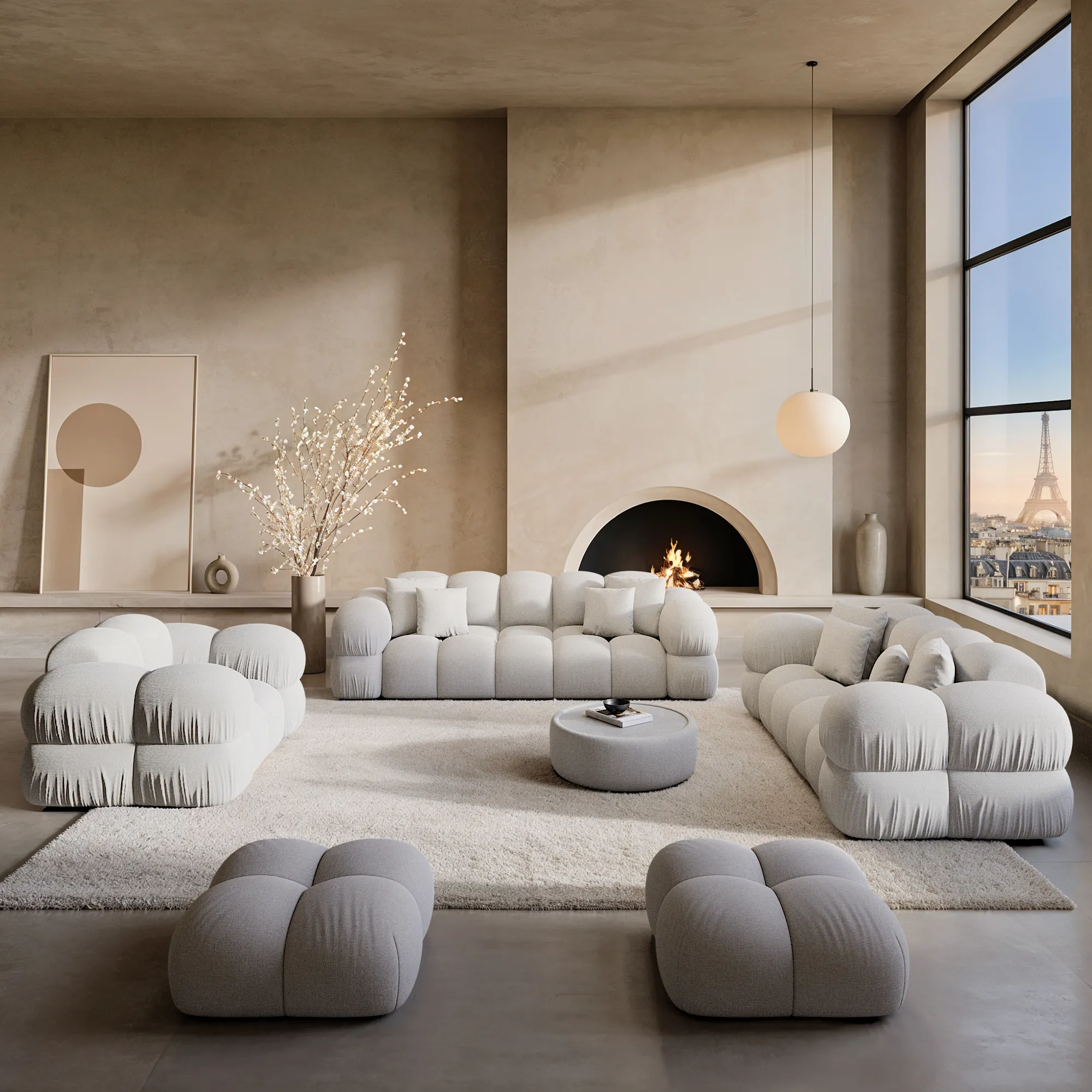 Strukturstoff 2-Sitzer Couch Avoria – Bild 31