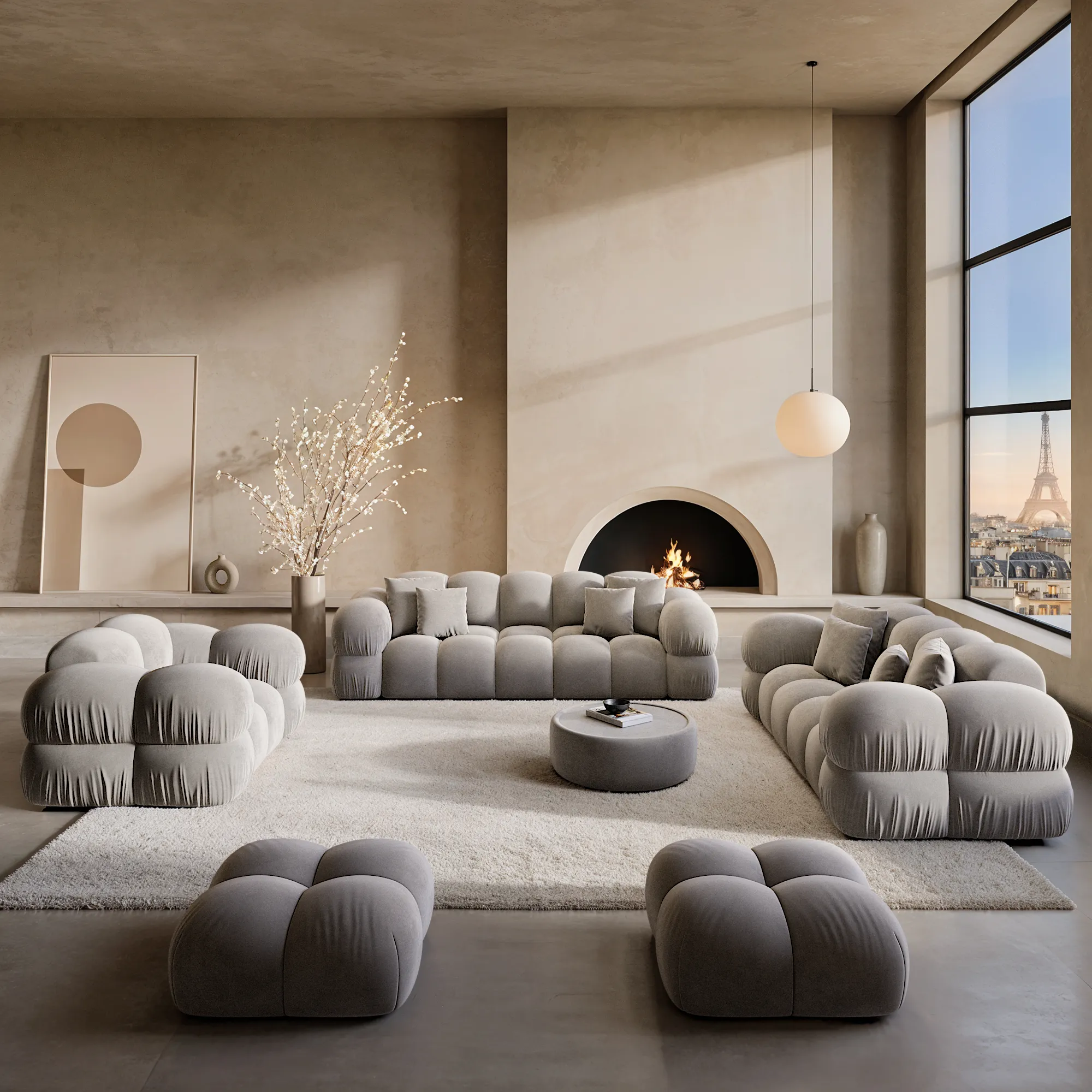 Samtstoff 2-Sitzer Couch Avoria – Bild 37