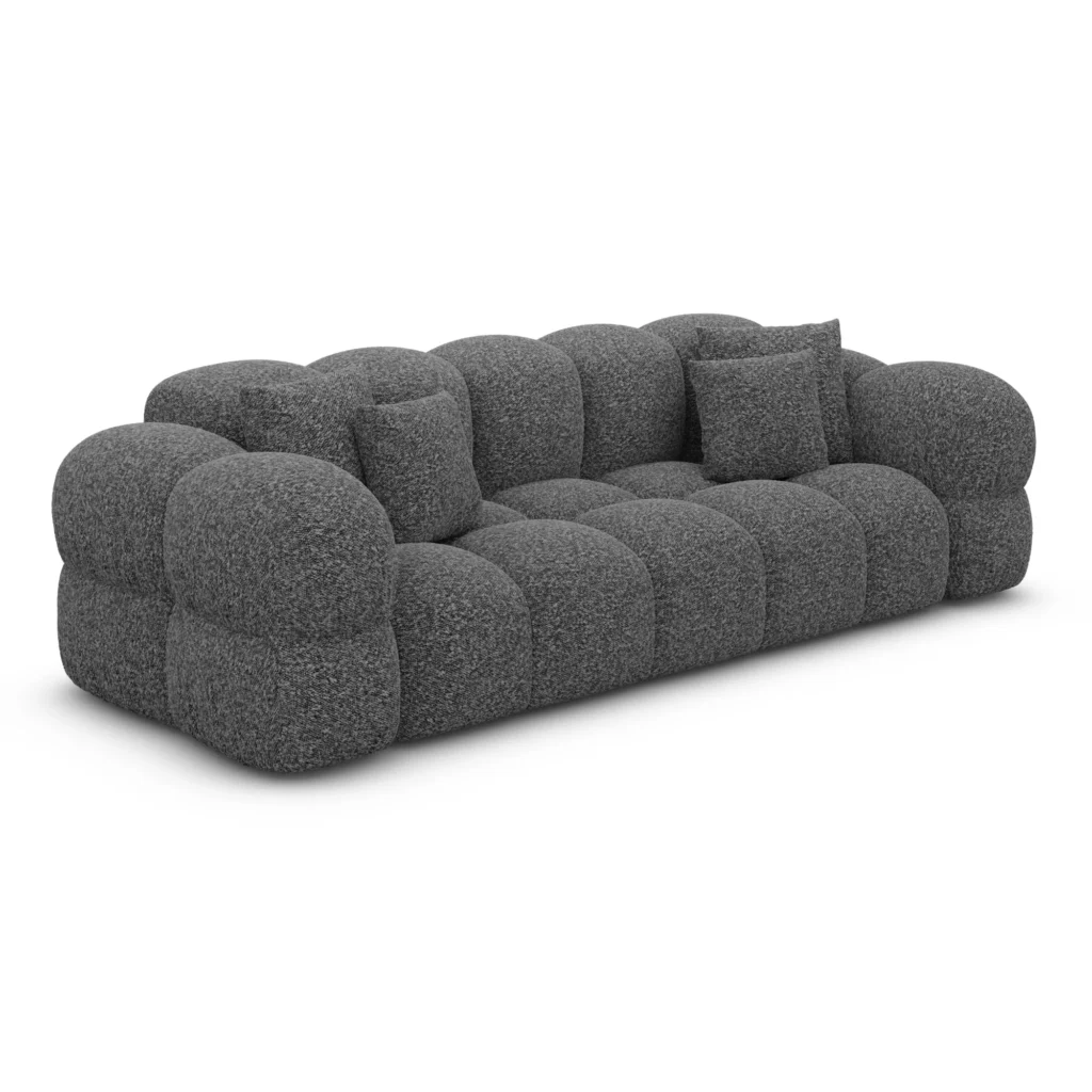 Bouclé 3-Sitzer Couch Avoria