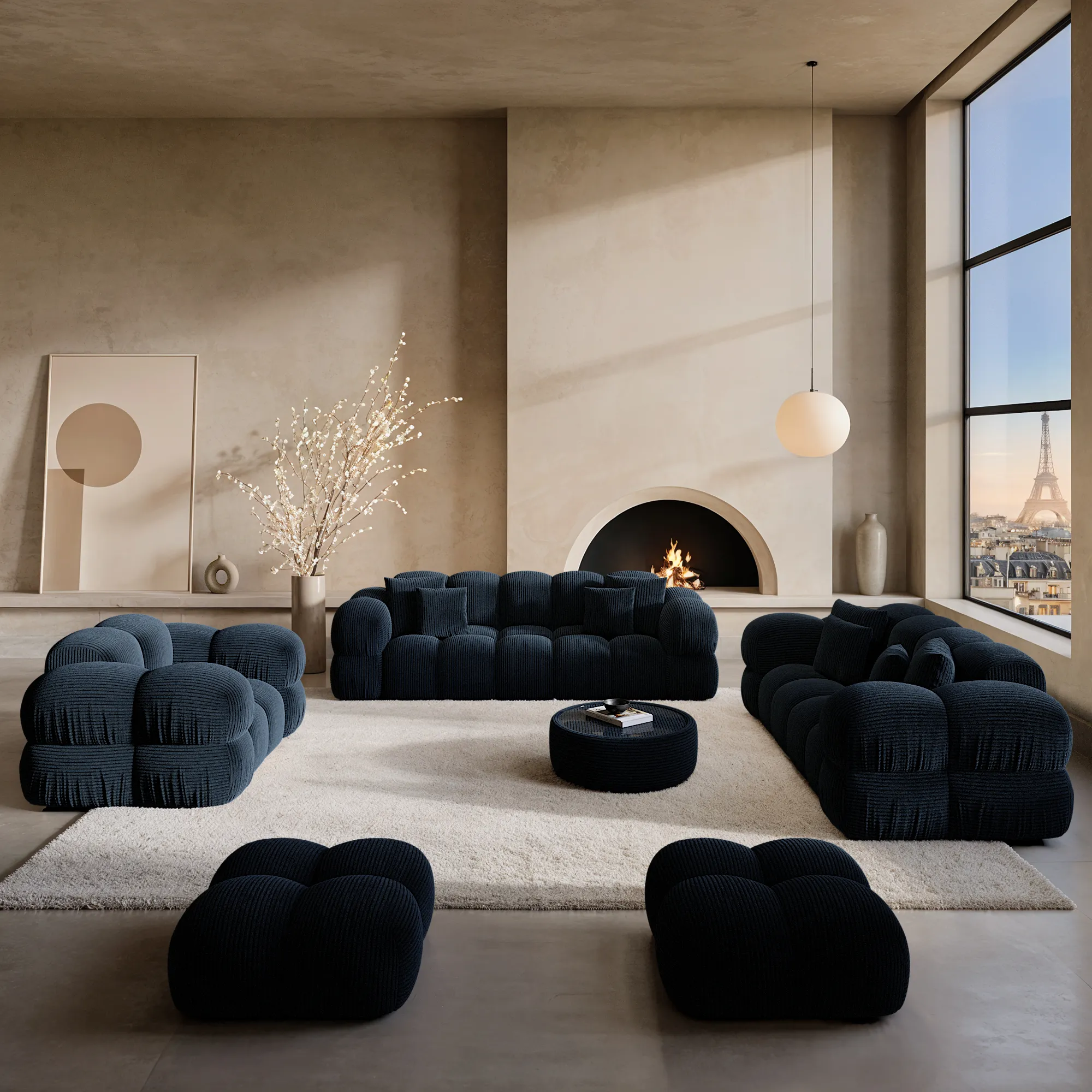 Cord 3-Sitzer Couch Avoria – Bild 4