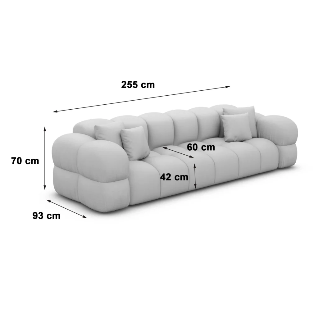 Bouclé 4-Sitzer Couch Avoria