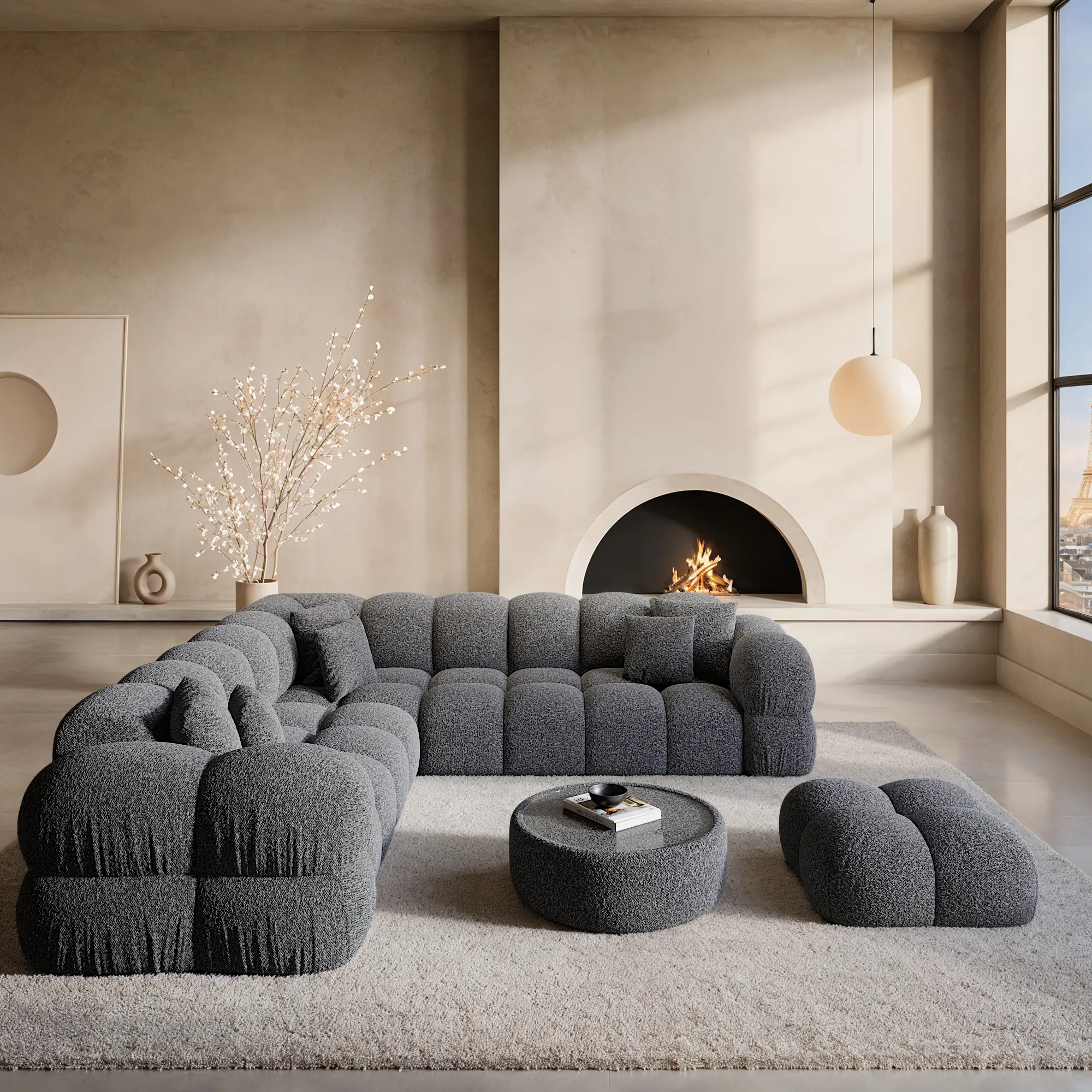 Bouclé Ecksofa Avoria – Bild 2