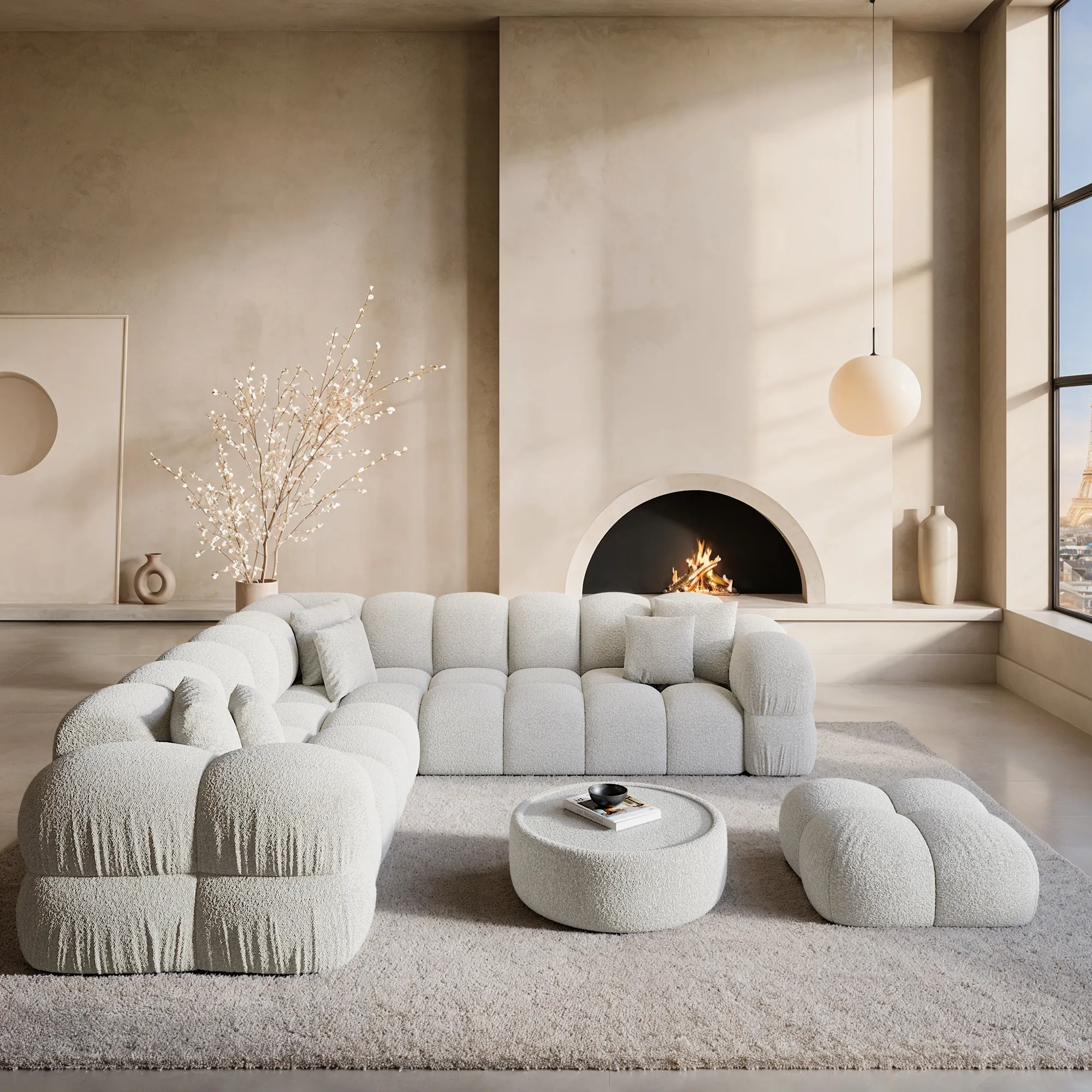 Bouclé Ecksofa Avoria
