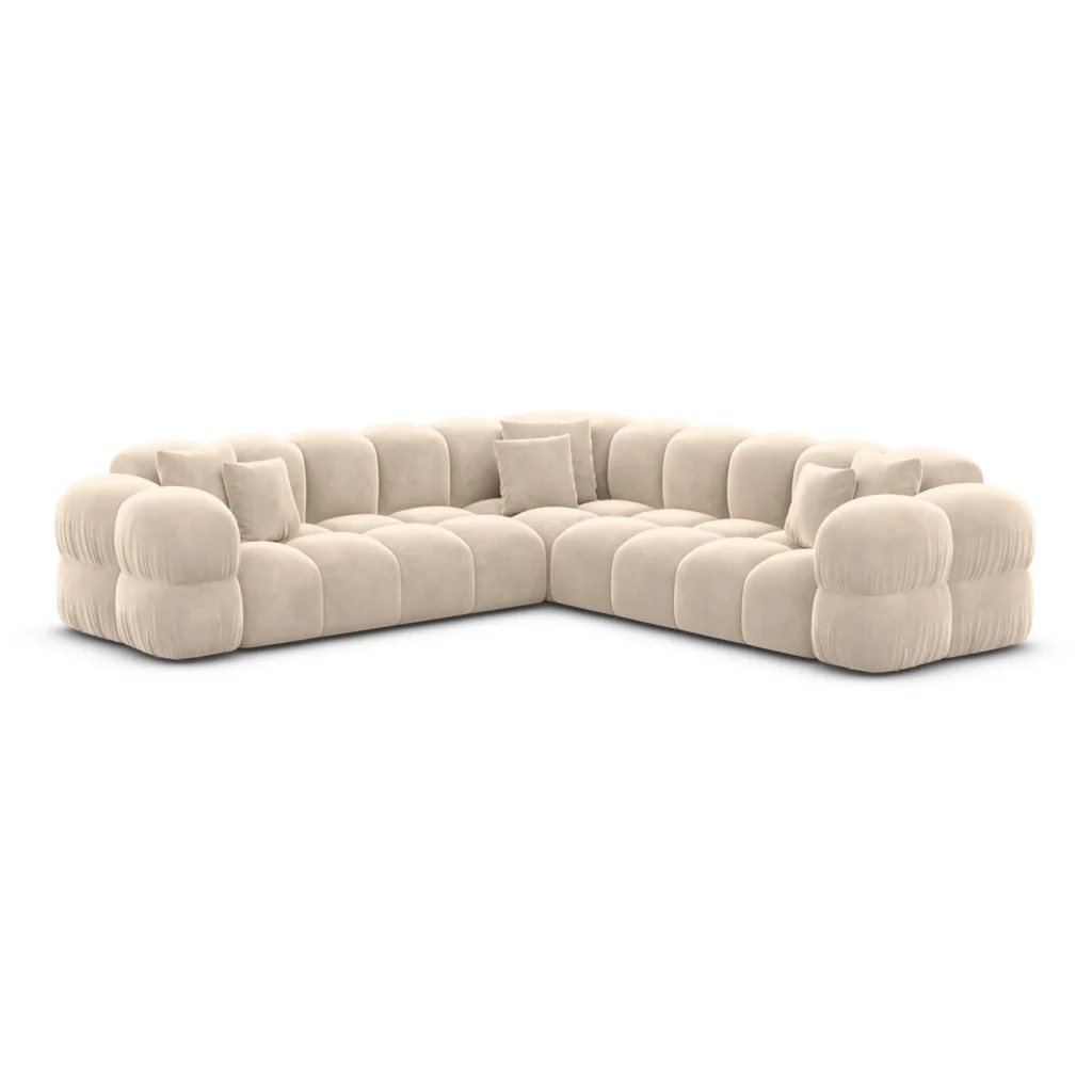Samtstoff Ecksofa Avoria